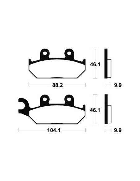 Plaquettes de frein TECNIUM Performance métal fritté - MF150