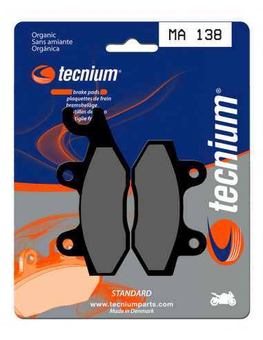 Plaquettes de frein TECNIUM route organique - MA138