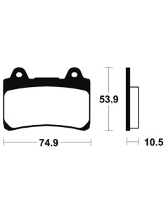 Plaquettes de frein TECNIUM route organique - MA90 2