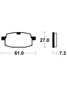 Plaquettes de frein TECNIUM route organique - MA119 2