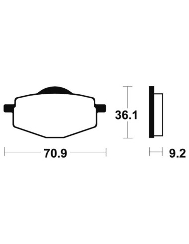 Plaquettes de frein TECNIUM Scooter organique - ME75