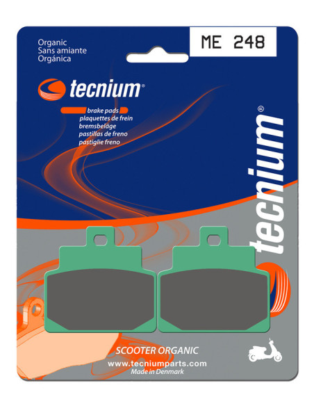 Plaquettes de frein TECNIUM Scooter organique - ME248