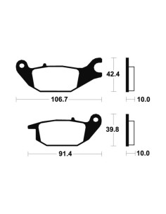 Plaquettes de frein TECNIUM Scooter organique - ME284 2