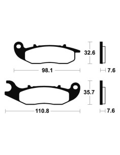 Plaquettes de frein TECNIUM MX/Quad métal fritté - MO359 2
