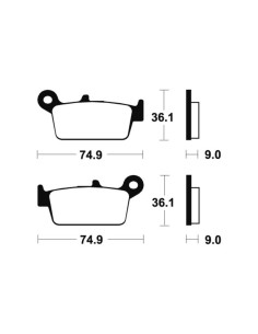 Plaquettes de frein TECNIUM Scooter organique - ME190 2