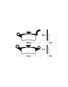 Plaquettes de frein TECNIUM Scooter organique - ME376 2