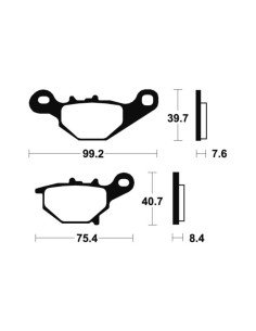 Plaquettes de frein TECNIUM Racing MX/Quad métal fritté - MOR320 2