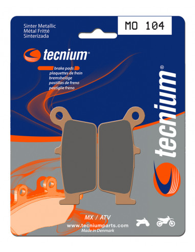 Plaquettes de frein TECNIUM MX/Quad métal fritté - MO104