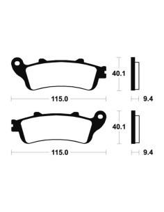 Plaquettes de frein TECNIUM Scooter organique - ME222 2