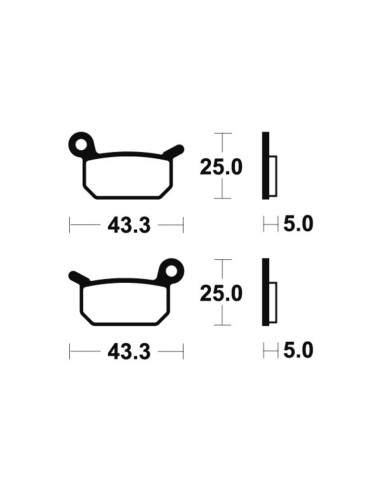 Plaquettes de frein TECNIUM MX/Quad métal fritté - MO294