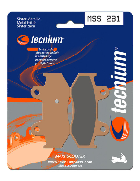 Plaquettes de frein TECNIUM Maxi Scooter métal fritté - MSS281
