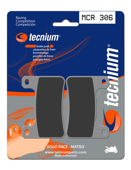 Plaquettes de frein TECNIUM Racing métal fritté carbone - MCR306