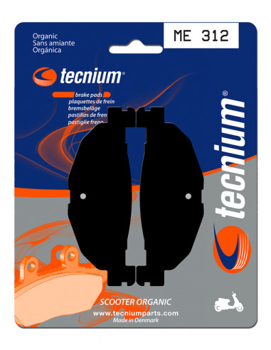 Plaquettes de frein TECNIUM Scooter organique - ME312