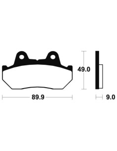 Plaquettes de frein TECNIUM Scooter organique - ME72 2