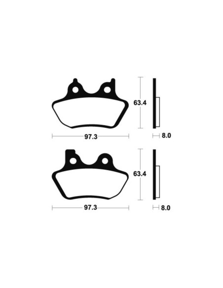 Plaquettes de frein TECNIUM Performance métal fritté - MR326
