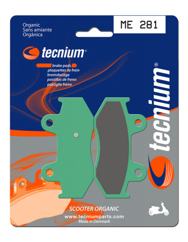 Plaquettes de frein TECNIUM Scooter organique - ME281