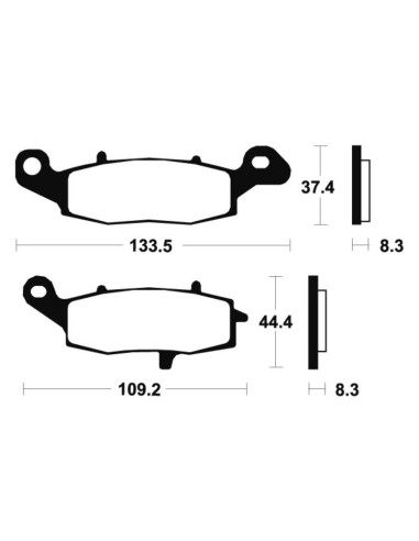 Plaquettes de frein TECNIUM Performance métal fritté - MF205