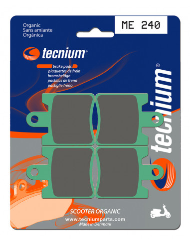 Plaquettes de frein TECNIUM Scooter organique - ME240