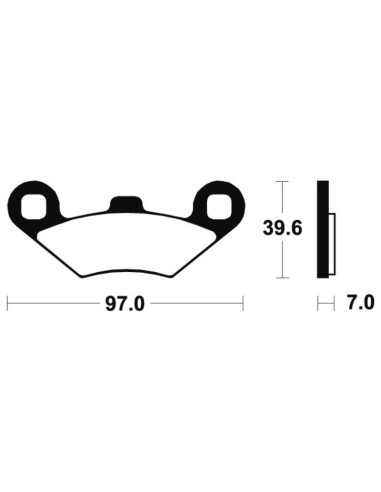 Plaquettes de frein TECNIUM MX/Quad métal fritté - MOA216