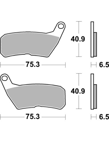 Plaquettes de frein TECNIUM route organique - MA428