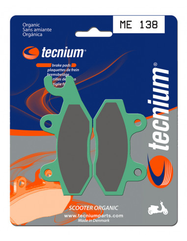 Plaquettes de frein TECNIUM Scooter organique - ME138