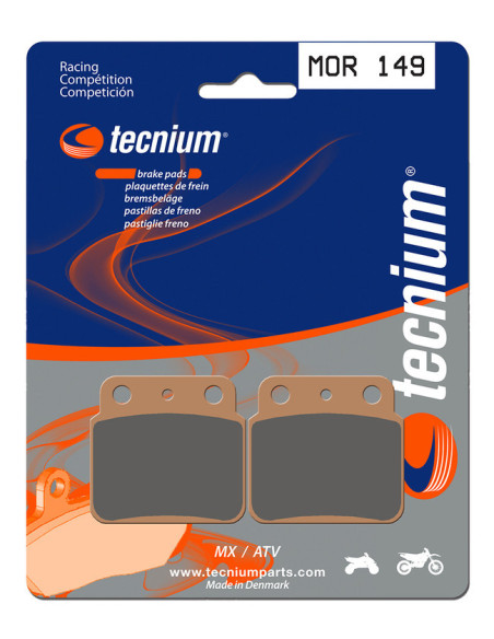 Plaquettes de frein TECNIUM Racing MX/Quad métal fritté - MOR149