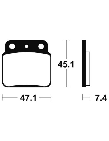 Plaquettes de frein TECNIUM Racing MX/Quad métal fritté - MOR149