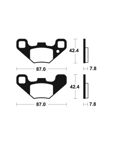 Plaquettes de frein TECNIUM MX/Quad métal fritté - MO405