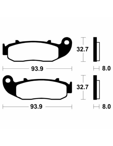 Plaquettes de frein TECNIUM Scooter organique - ME426