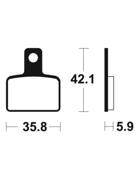 Plaquettes de frein TECNIUM route organique - MA395