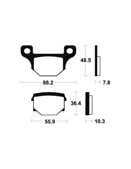 Plaquettes de frein TECNIUM Scooter organique - ME85