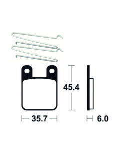 Plaquettes de frein TECNIUM Scooter organique - ME319 2