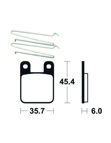 Plaquettes de frein TECNIUM Scooter organique - ME319