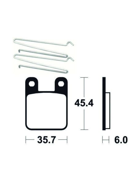 Plaquettes de frein TECNIUM Scooter organique - ME319