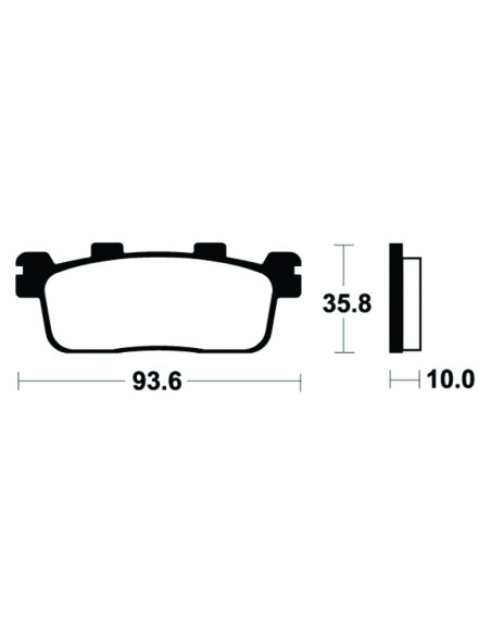 Plaquettes de frein TECNIUM Scooter organique - ME363