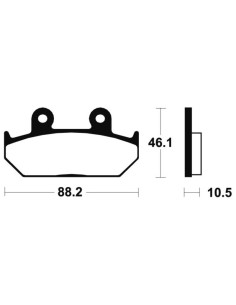 Plaquettes de frein TECNIUM Performance métal fritté - MF147 2