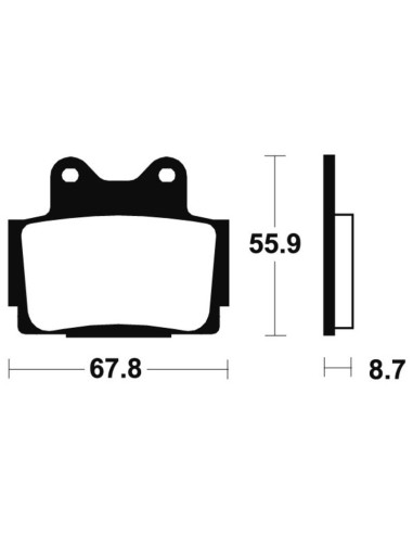 Plaquettes de frein TECNIUM Performance métal fritté - MF70