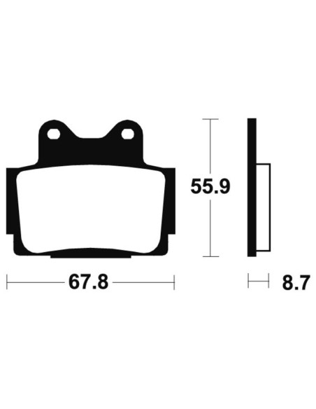 Plaquettes de frein TECNIUM Performance métal fritté - MF70