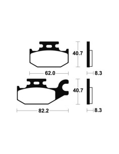 Plaquettes de frein TECNIUM MX/Quad métal fritté - MO335 2