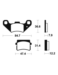 Plaquettes de frein TECNIUM route organique - MA355 2