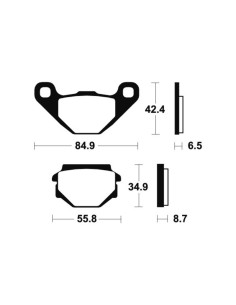 Plaquettes de frein TECNIUM Scooter organique - ME151 2