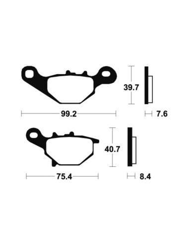 Plaquettes de frein TECNIUM Scooter organique - ME202