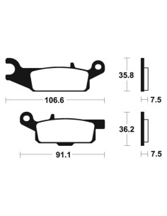 Plaquettes de frein TECNIUM MX/Quad métal fritté - MO349 2