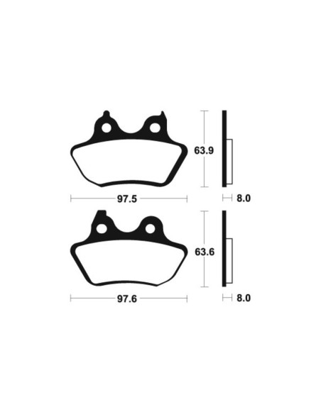 Plaquettes de frein TECNIUM Performance métal fritté - MR346