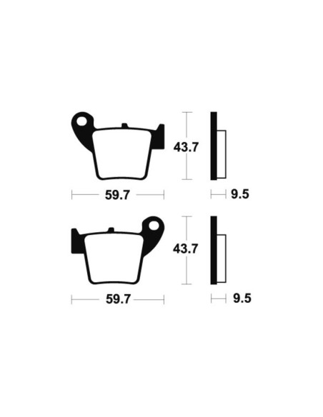 Plaquettes de frein TECNIUM Racing MX/Quad métal fritté - MOR277