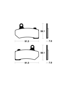 Plaquettes de frein TECNIUM Performance métal fritté - MF330 2