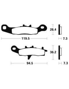 Plaquettes de frein TECNIUM MX/Quad métal fritté - MO226 2