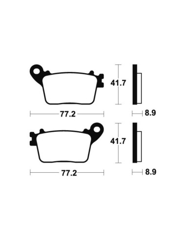 Plaquettes de frein TECNIUM Performance métal fritté - MR334