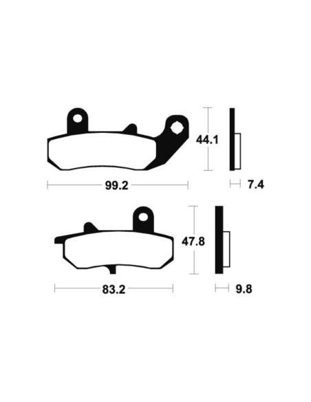 Plaquettes de frein TECNIUM Performance métal fritté - MR135
