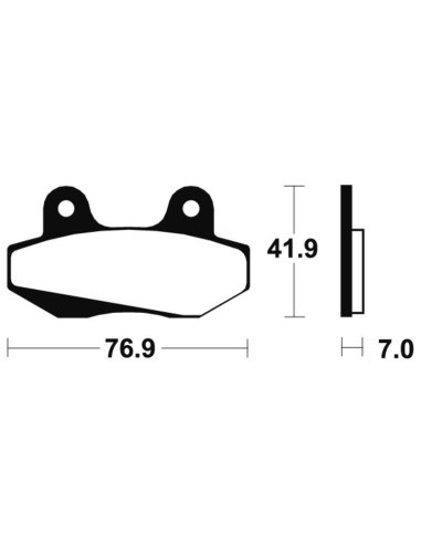 Plaquettes de frein TECNIUM Scooter organique - ME51